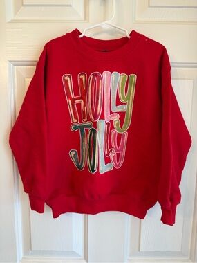 Gildan Red 'Holly Jolly' Women's Crewneck Sweatshirt